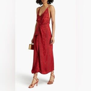 sequined sleeveless wrap dress by jonathan simkhai Sequined Sleeveless Wrap Dress